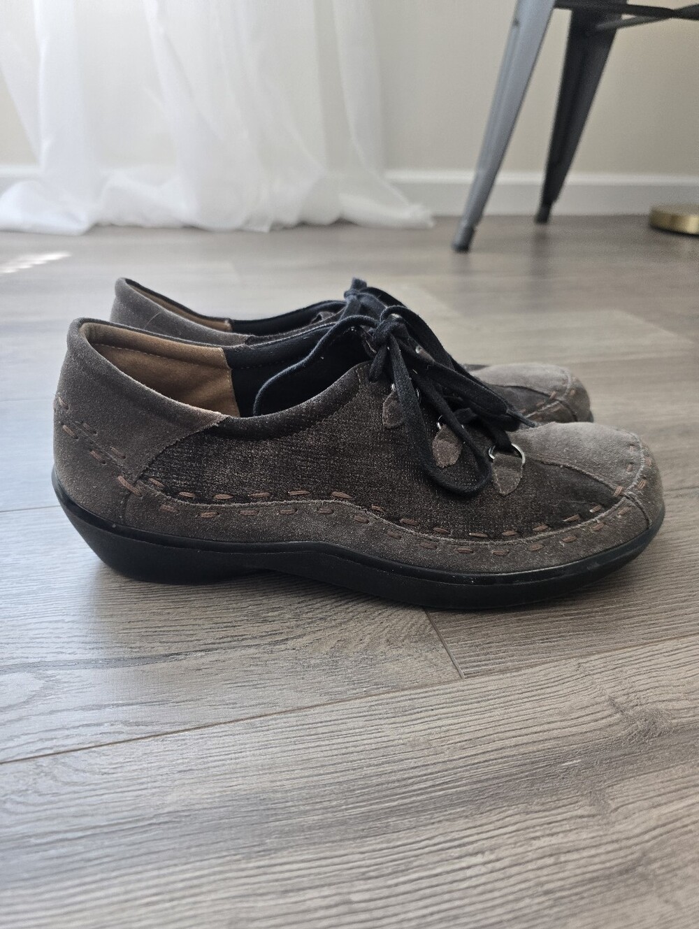 Ziera Allsorts Suede Walkimg Shoes Metallic Womens Size 41/US 10 Comfy Boho